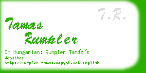 tamas rumpler business card